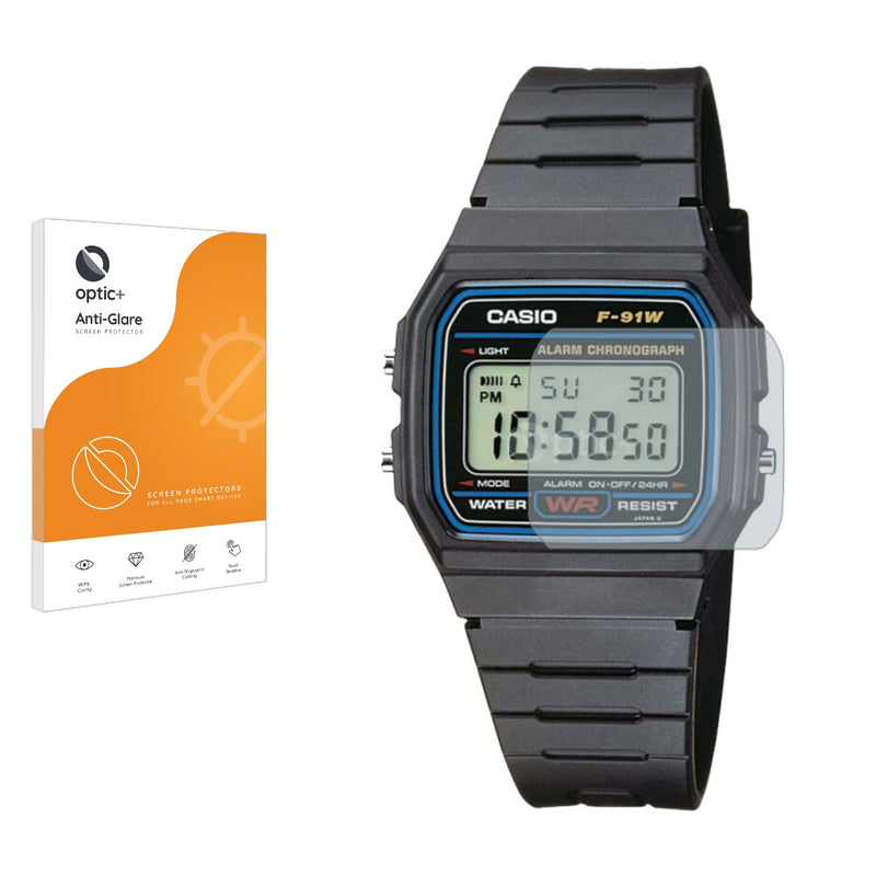 Optic+ Anti-Glare Screen Protector for Casio Collection Unisex F-91W