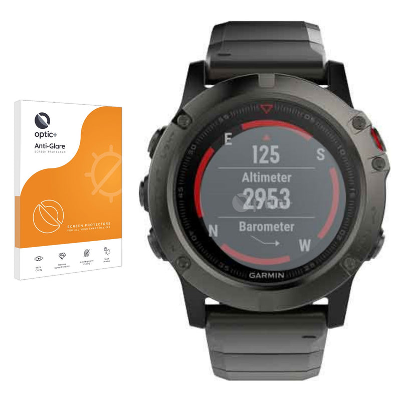 Optic+ Anti-Glare Screen Protector for Garmin fenix 5X (51 mm)