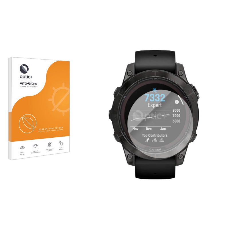 Optic+ Anti-Glare Screen Protector for Garmin Fenix 7 Pro Solar (47 mm)