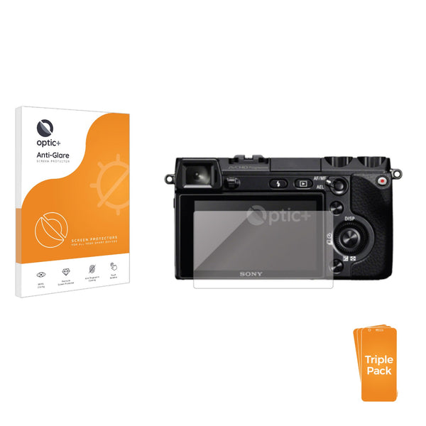 3pk Optic+ Anti-Glare Screen Protectors for Sony Alpha NEX-7
