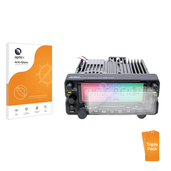 3-pack of Anti-Glare Screen Protectors for Alinco DR-735T