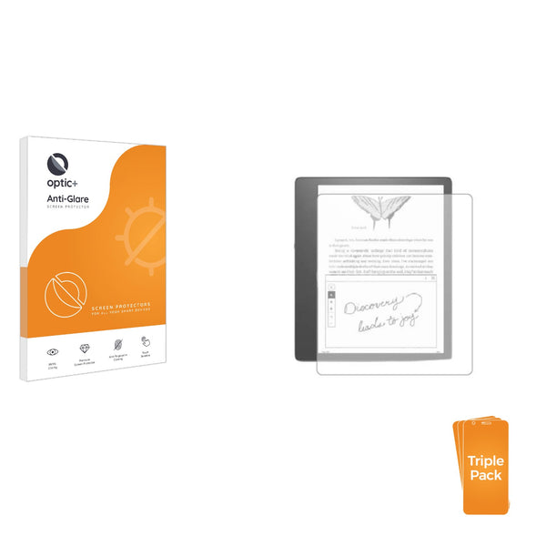 3pk Optic+ Anti-Glare Screen Protectors for Kindle Scribe 10.2"