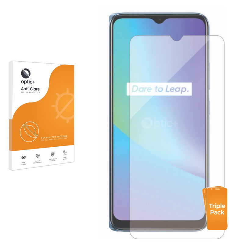 3pk Optic+ Anti-Glare Screen Protectors for Realme C25