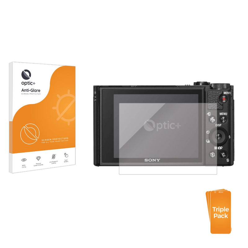 3pk Optic+ Anti-Glare Screen Protectors for Sony Cyber-Shot DSC-HX99