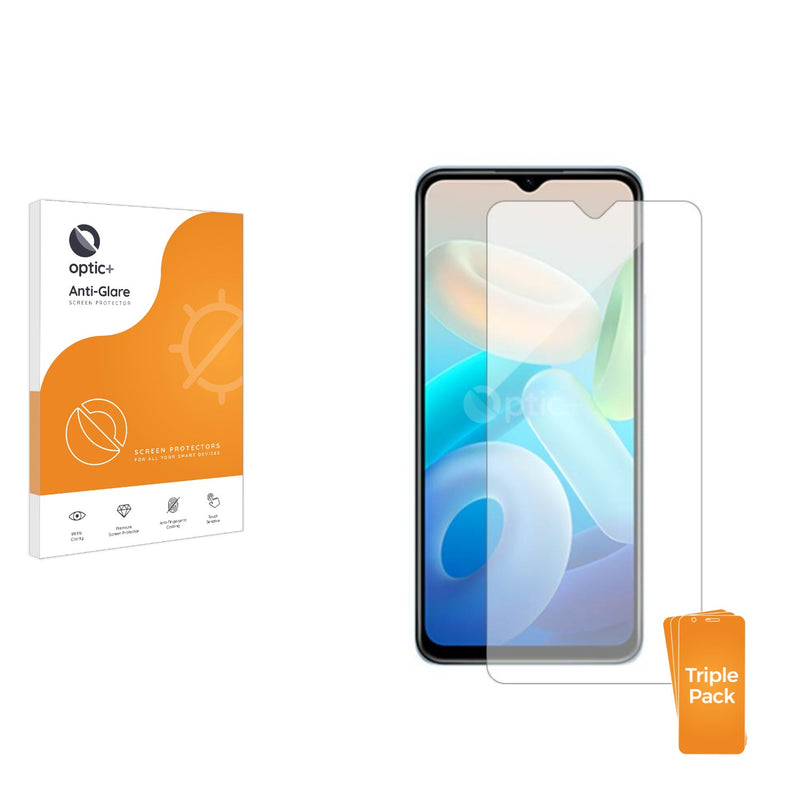 3pk Optic+ Anti-Glare Screen Protectors for Vivo Y55 5G