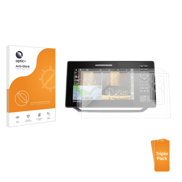 3-pack of Anti-Glare Screen Protectors for Humminbird XPLORE 9"