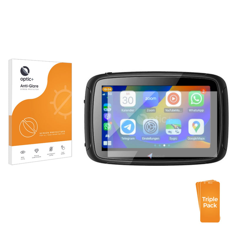 3pk Optic+ Anti-Glare Screen Protectors for Elebest Carplay C650 5