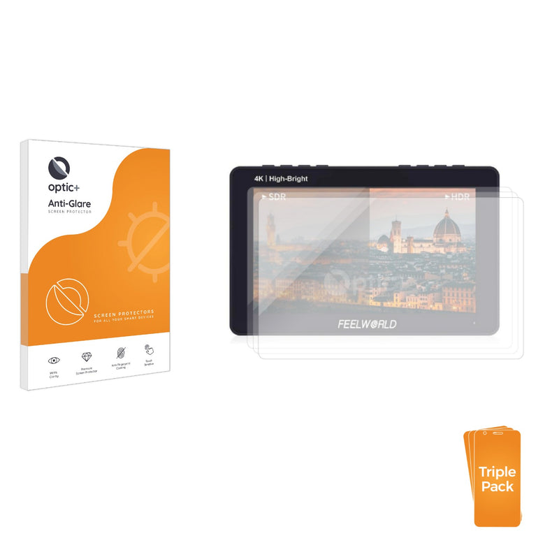 3-pack of Anti-Glare Screen Protectors for Feelworld F5 PROX 5.5