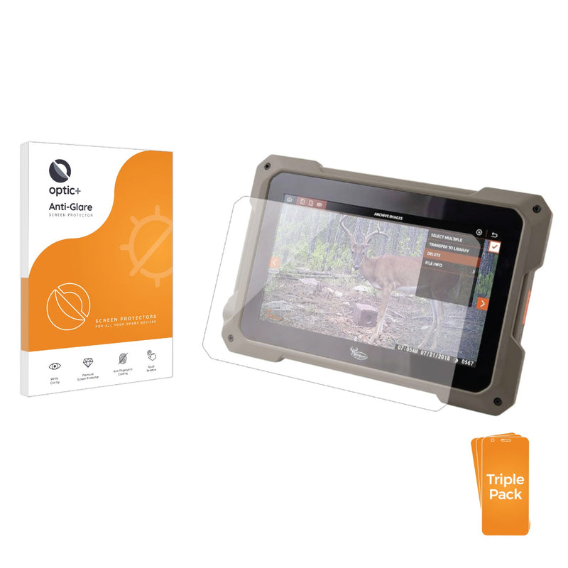 3pk Optic+ Anti-Glare Screen Protectors for Wildgame Innovations VU70 Trail Tablet