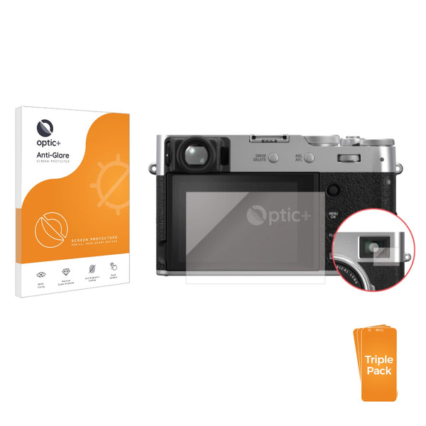3pk Optic+ Anti-Glare Screen Protectors for Fujifilm X100VI