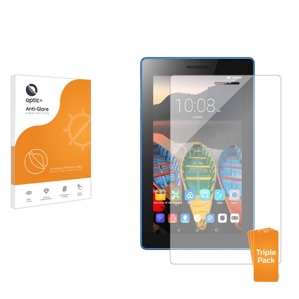 3pk Optic+ Anti-Glare Screen Protectors for Lenovo Tab3 7 Essential