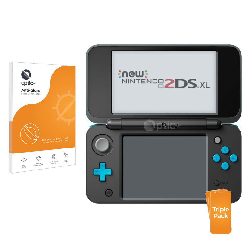 3pk Optic+ Anti-Glare Screen Protectors for Nintendo 2DS XL