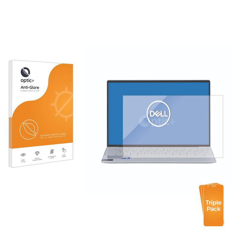 3pk Optic+ Anti-Glare Screen Protectors for Dell XPS 13 9340 Non-Touch