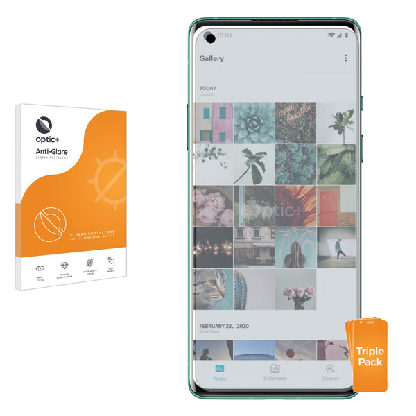 3pk Optic+ Anti-Glare Screen Protectors for OnePlus 8
