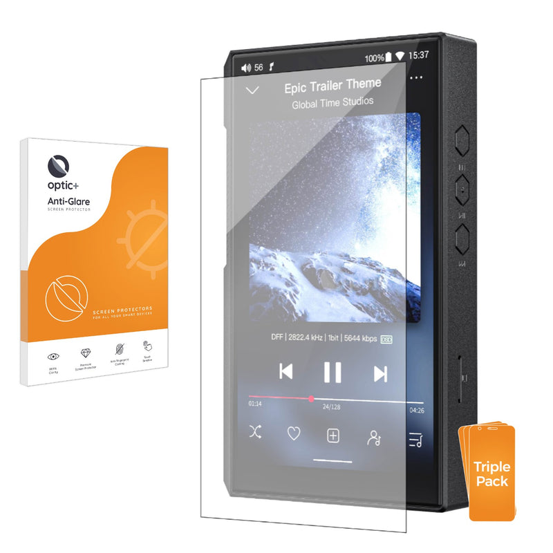 3pk Optic+ Anti-Glare Screen Protectors for FiiO M11s