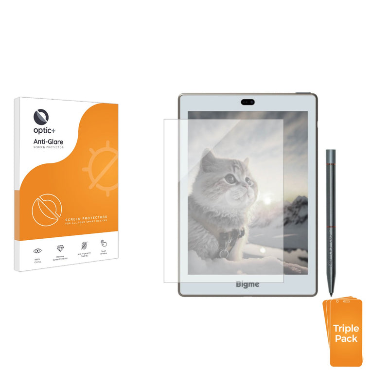 3pk Optic+ Anti-Glare Screen Protectors for Bigme S6 Color Lite