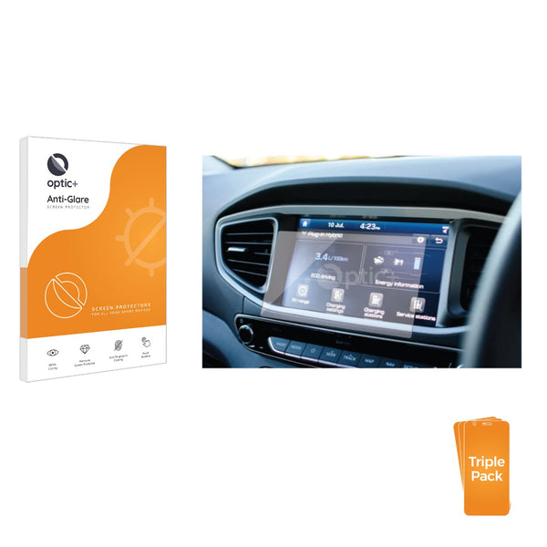 3pk Optic+ Anti-Glare Screen Protectors for Hyundai Ioniq plug-in 2019