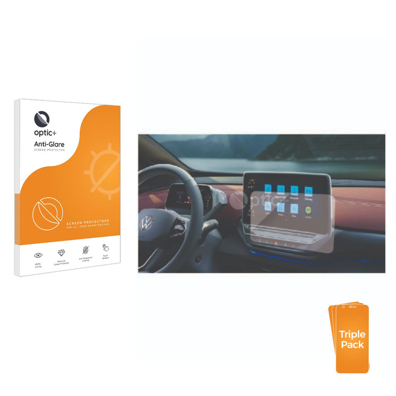 3pk Optic+ Anti-Glare Screen Protectors for Volkswagen ID.5 Discover Pro 12