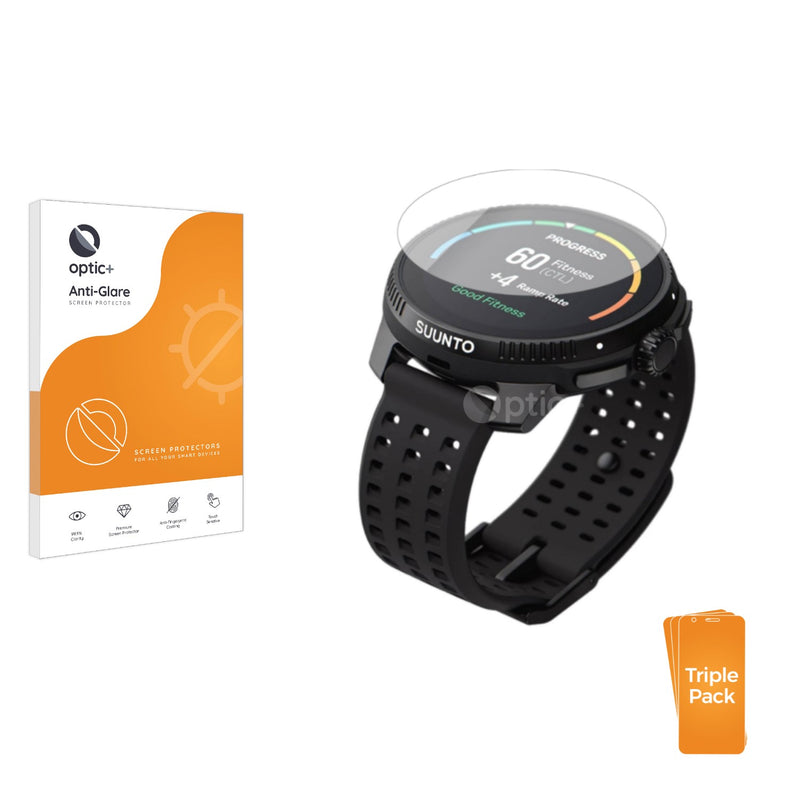 3pk Optic+ Anti-Glare Screen Protectors for Suunto Race