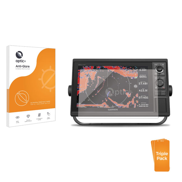 3pk Optic+ Anti-Glare Screen Protectors for Garmin GPSMAP 1022xsv