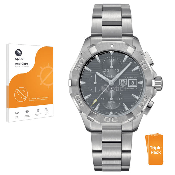 3pk Optic+ Anti-Glare Screen Protectors for TAG Heuer Aquaracer (43 mm)