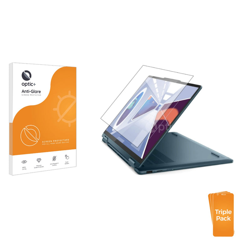 3pk Optic+ Anti-Glare Screen Protectors for Lenovo Yoga 7 14IRL8