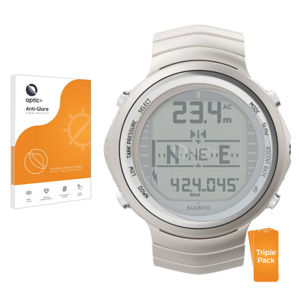 3pk Optic+ Anti-Glare Screen Protectors for Suunto D9TX Titanium