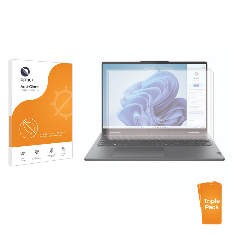 3-pack of Anti-Glare Screen Protectors for Lenovo Yoga 7 2-in-1 Gen 10 16