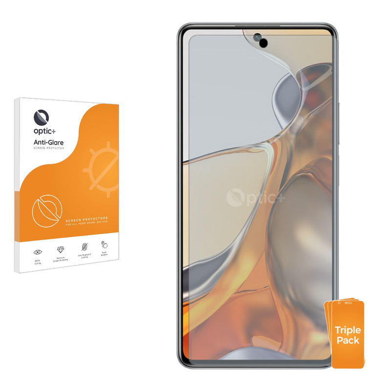 3pk Optic+ Anti-Glare Screen Protectors for Xiaomi 11T Pro