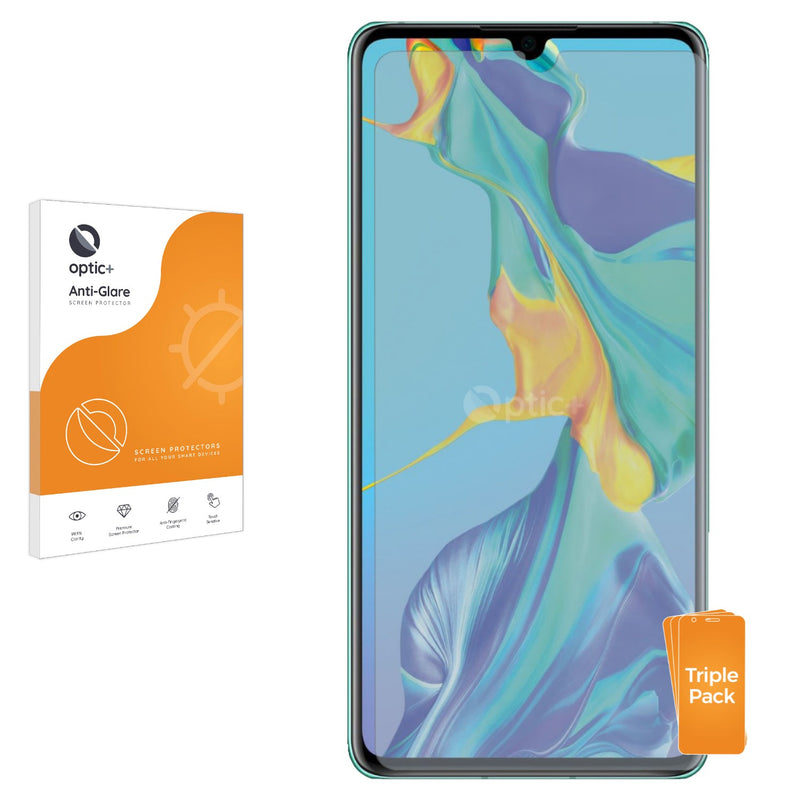 3pk Optic+ Anti-Glare Screen Protectors for Huawei P30