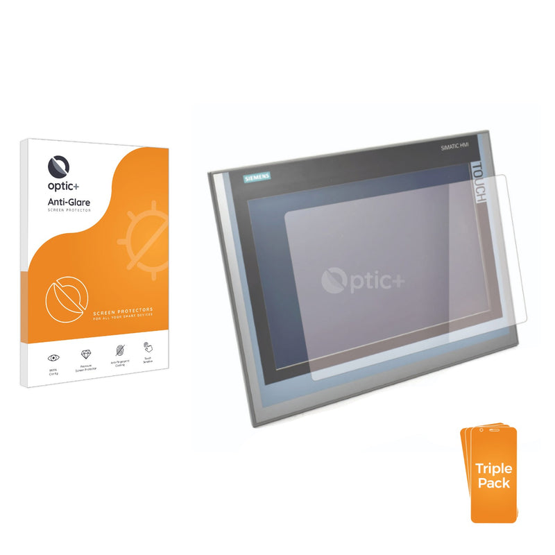 3pk Optic+ Anti-Glare Screen Protectors for Siemens Simatic  Comfort Panel 15