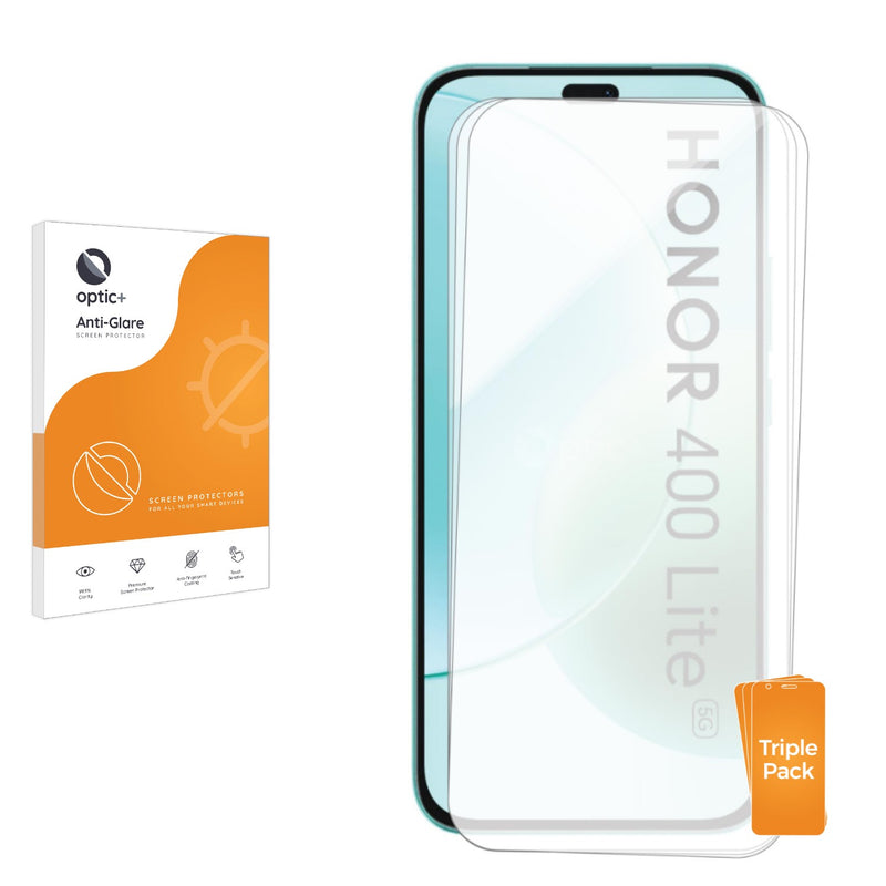3-pack of Anti-Glare Screen Protectors for Honor 400 Lite