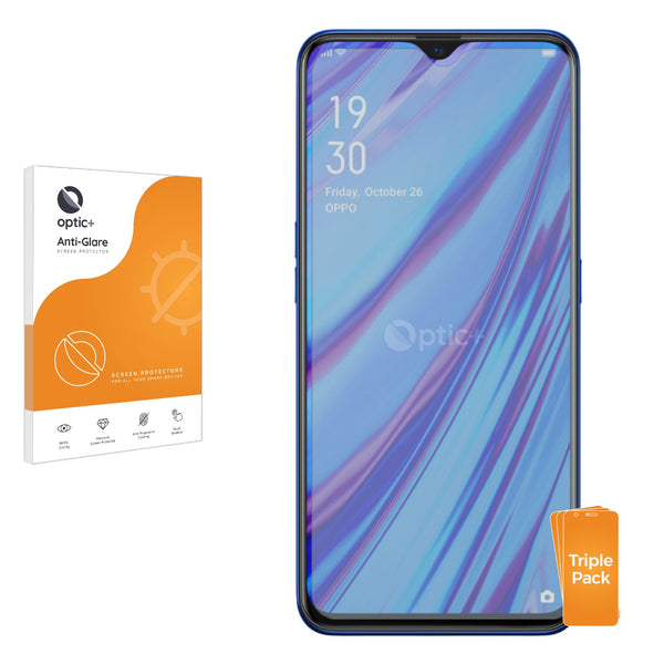 3pk Optic+ Anti-Glare Screen Protectors for Oppo A9 2020