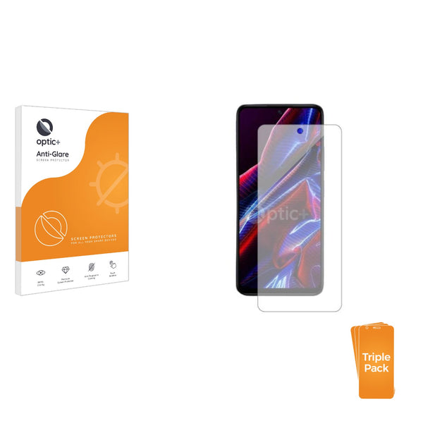 3pk Optic+ Anti-Glare Screen Protectors for Xiaomi Poco X5