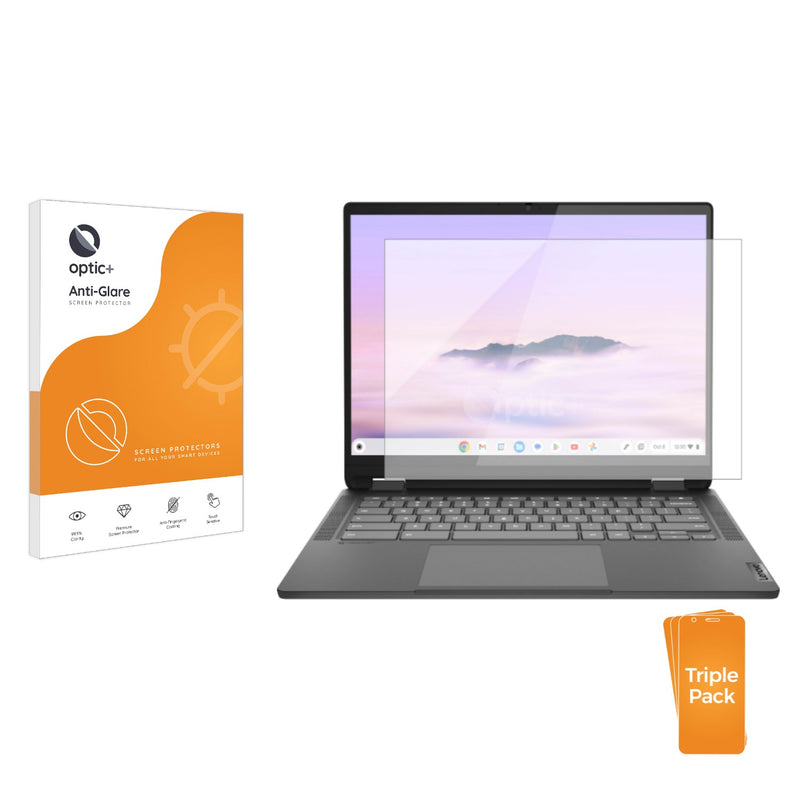 3pk Optic+ Anti-Glare Screen Protectors for Lenovo IdeaPad Flex 5i Chromebook 14 Gen 7