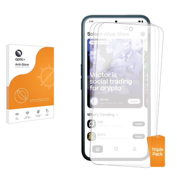3-pack of Anti-Glare Screen Protectors for Solana Seeker