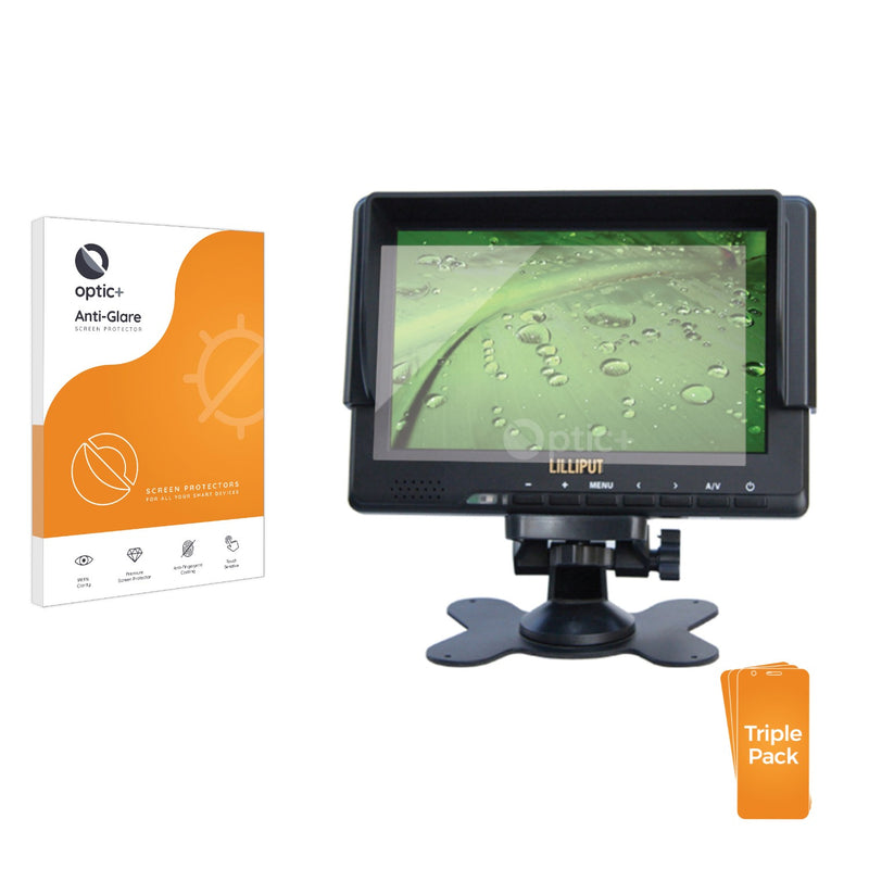 3pk Optic+ Anti-Glare Screen Protectors for Lilliput 7" 3G-SDI Field Monitor