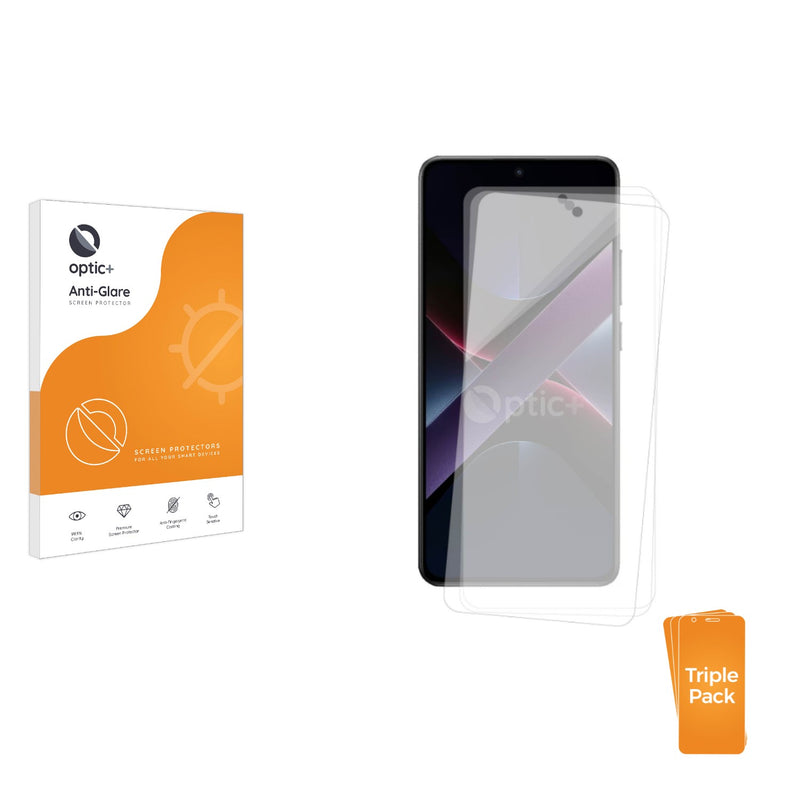 3-pack of Anti-Glare Screen Protectors for Xiaomi Poco X7 Pro