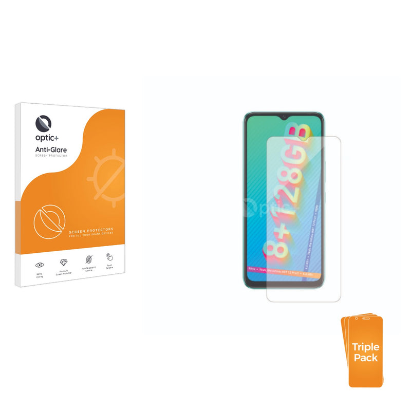 3pk Optic+ Anti-Glare Screen Protectors for Infinix Hot 12 Pro