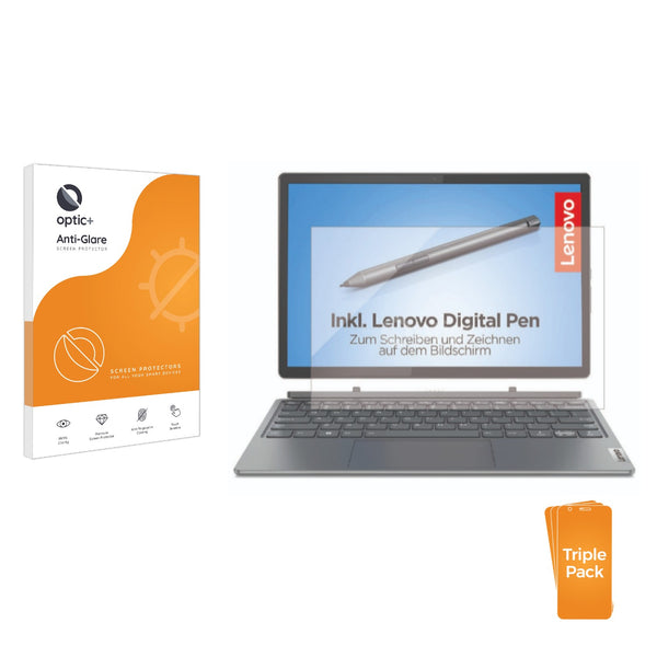 3pk Optic+ Anti-Glare Screen Protectors for Lenovo IdeaPad Duet 5i Gen 8 12"