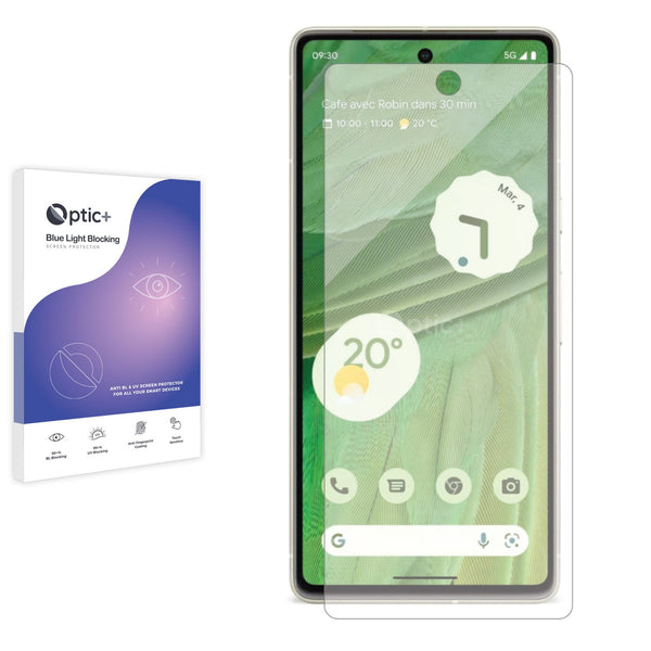 Optic+ Blue Light Blocking Screen Protector for Google Pixel 7a