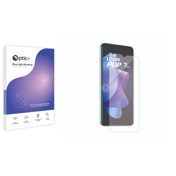 Optic+ Blue Light Blocking Screen Protector for Tecno Pop 7