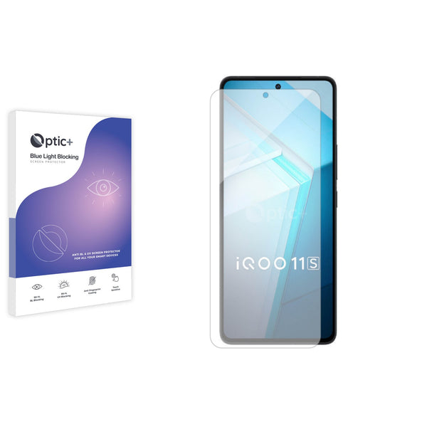 Optic+ Blue Light Blocking Screen Protector for Vivo iQOO 11s