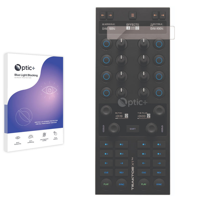 Optic+ Blue Light Blocking Screen Protector for Native Instruments Traktor Kontrol X1 MK3