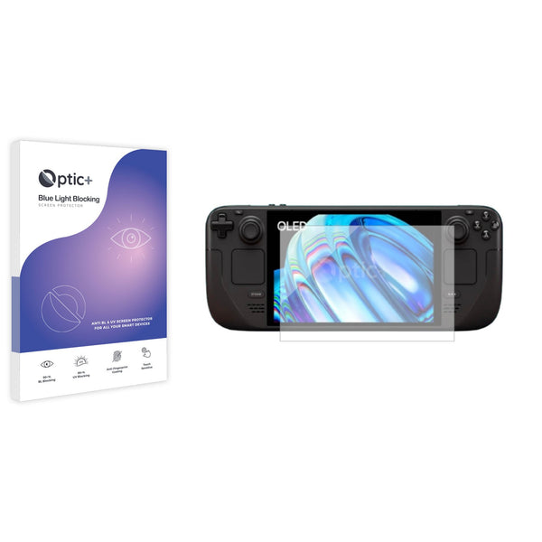 Optic+ Blue Light Blocking Screen Protector for Valve Steam Deck OLED