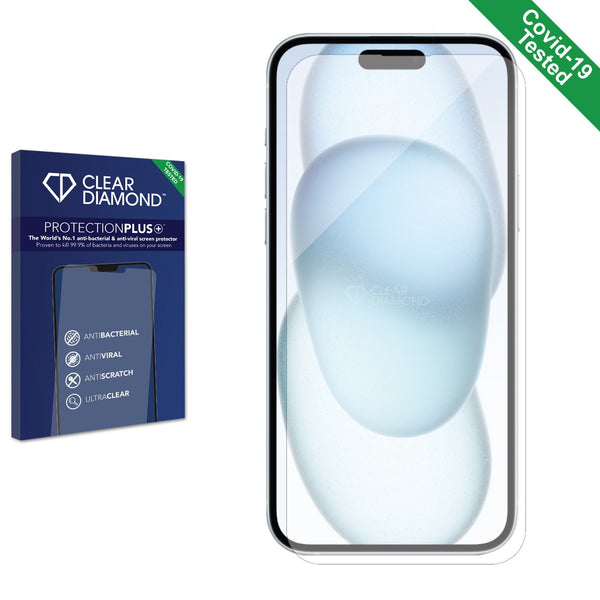 Clear Diamond Anti-viral Screen Protector for Apple iPhone 15 Plus