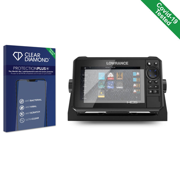 Clear Diamond Anti-viral Screen Protector for Lowrance HDS Live 7 