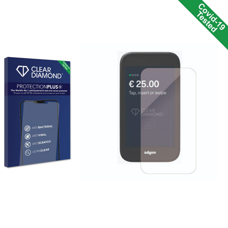 Clear Diamond Anti-viral Screen Protector for Adyen AMS1