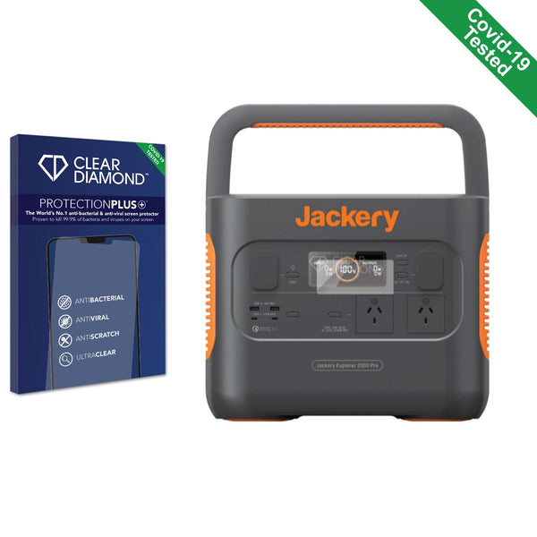 Clear Diamond Anti-viral Screen Protector for Jackery Explorer 2000 Pro Portable Power Station