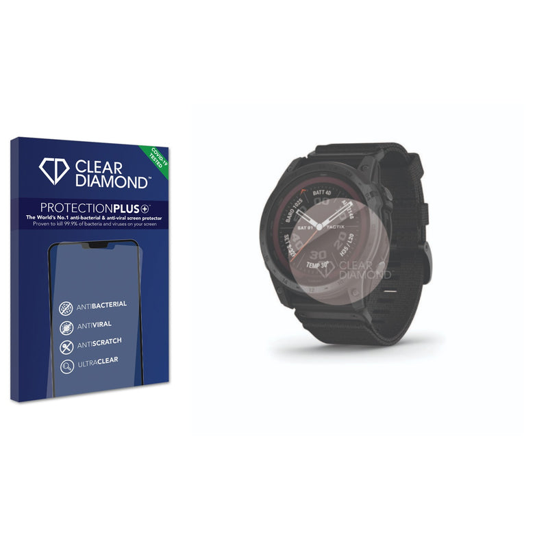 Clear Diamond Anti-viral Screen Protector for Garmin Tactix 7 Pro Edition